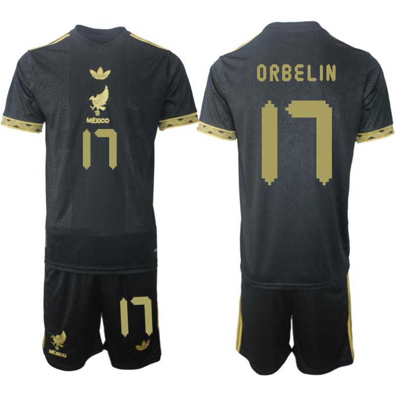 Men 2025-2026 National Team Season Mexico Black #17 Soccer Jersey